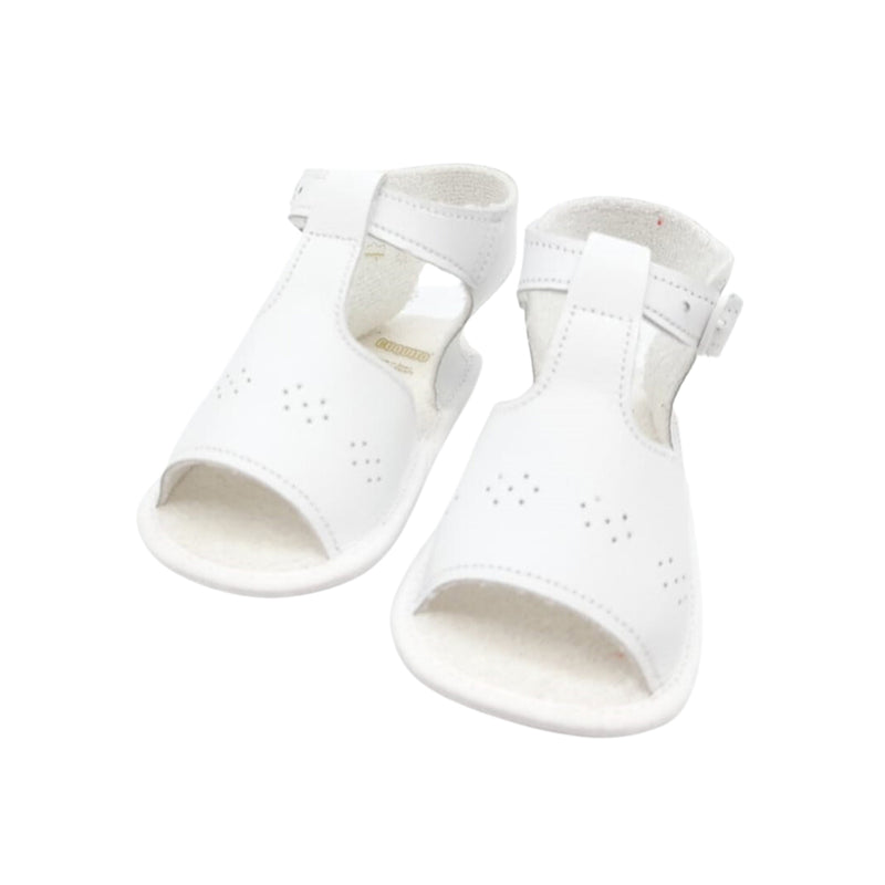 Sandale bebelusi din piele, Cuquito, usoare, albe, 50608-010