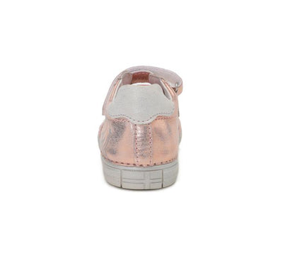 Pantofi cu scai din piele naturala, D.D.step, roz, 049-969 - 4Kids Romania