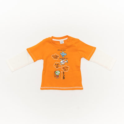 Tricou portocaliu bebe - JTDL1399 - 4Kids Romania