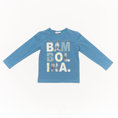 Bluza copii, Bimbalina, maneca lunga, albastra, 42810 - 4Kids Romania