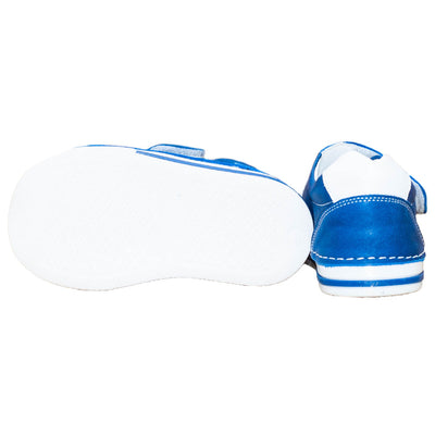 Pantofiori stil tenisi, 4Kids, cu scai, albastru, 065