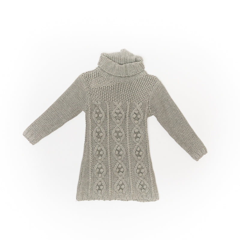 Rochie pulover fetite, Bimbalina, gri, 41816-2