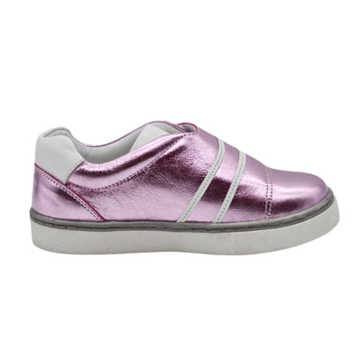 Pantofi fete, 4Kids, din piele, cu scai, roz, 802