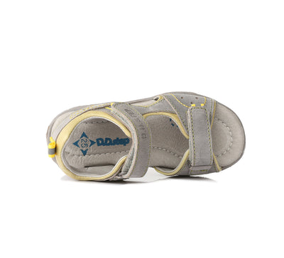 Sandale din Piele cu Scai, D.D.step, pentru Baieti, Gri, AC290-7019A