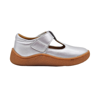Pantofi decupati fete, Vuudy, piele naturala, comozi, argintii, CMP509