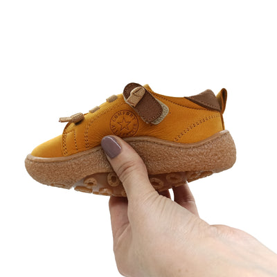 Pantofi baieti, Vuudy, piele naturala, comozi, galbeni, CMP504