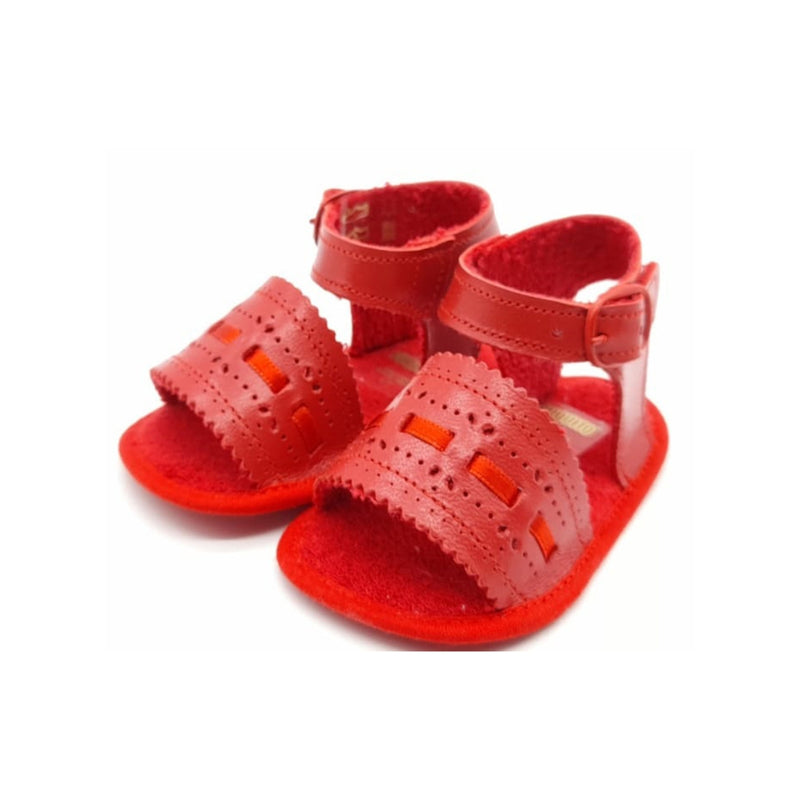 Sandale fetite cu perforatii, Cuquito, rosii, 50605-002