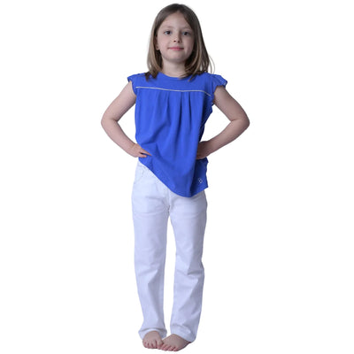 Tricou fetite, Bimbalina, din bumbac, albastru, 11440-2