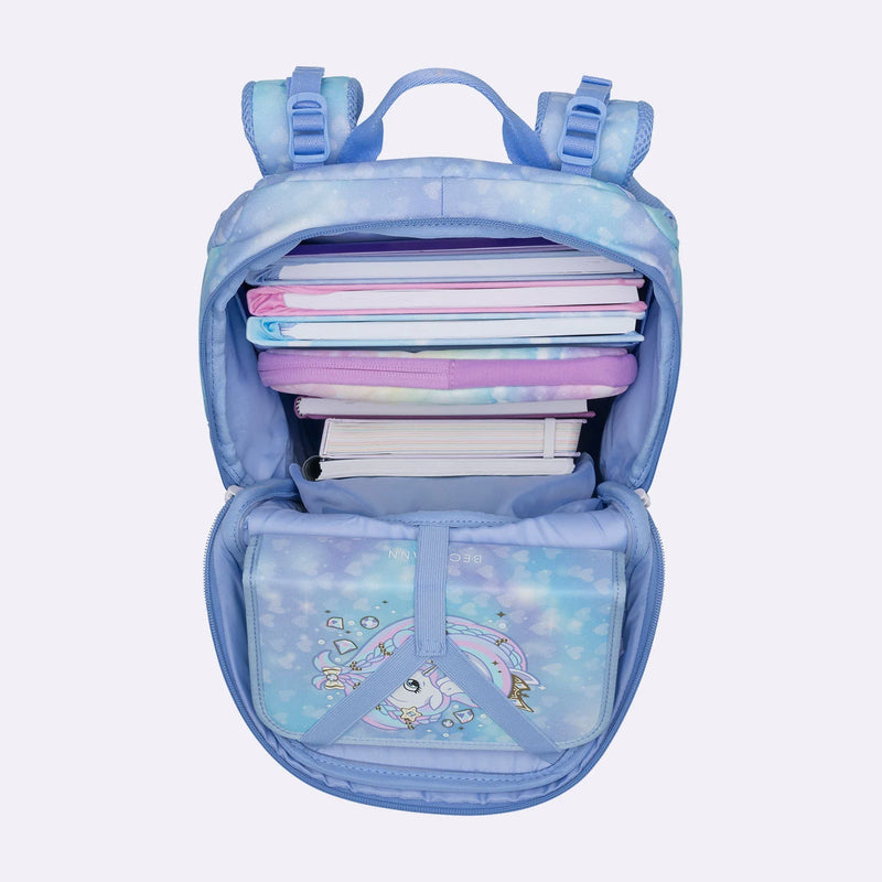 Ghiozdan, rucsac ergonomic cu perna de aer, Active Air FLX, Unicorn Princess Ice Blue