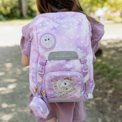 Ghiozdan, rucsac ergonomic pentru școală, Clasic, Unicorn Princess Purple