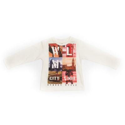 Bluza cu imprimeu, Wooloo Mooloo, Street Style, alba, 32740 - 4Kids Romania