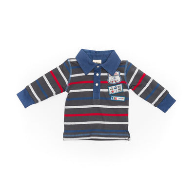 Bluza bebelusi, Wooloo Mooloo, cu dungi colorate, gri, 26540 - 4Kids Romania