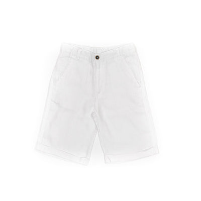 Pantaloni scurti din in baieti, Wooloo Mooloo, albi, 51332-1 - 4Kids Romania