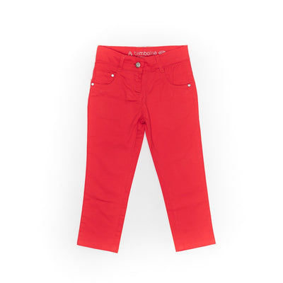Pantaloni lungi de blugi, Bimbalina, rosii, 29412 - 4Kids Romania
