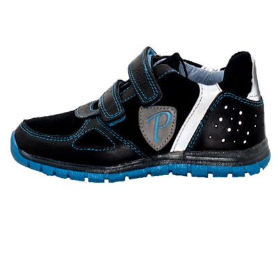 Pantofi sport din piele baieti, Ponte 20, negri, DA07-1-706A - 4Kids Romania