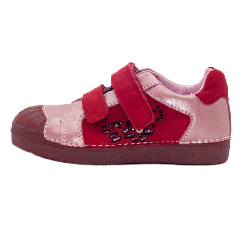 Pantofi tip tenisi, D.D.step, fete, cu scai, rosii, 043-507B - 4Kids Romania