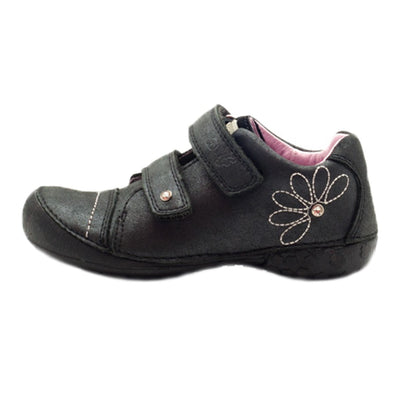 Pantofiori cu scai, D.D.step, fetite, flexibili, negri, 026-56B - 4Kids Romania