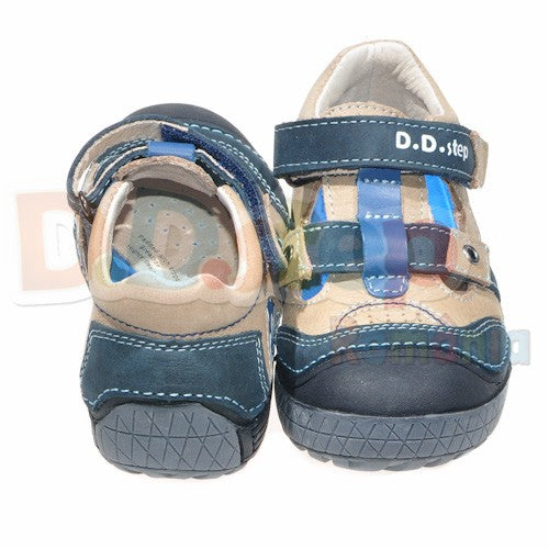 Pantofi decupati din piele, D.D.step, bleumarin, 022-34A - 4Kids Romania