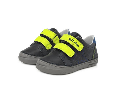 Pantofi cu scai fluorescent, D.D.step, din piele, 040-168A - 4Kids Romania