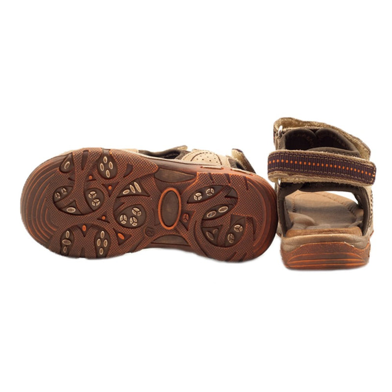 Sandale pentru Baieti, D.D.step, din Piele, Flexibile, Maro, AC290-48 - 4Kids Romania