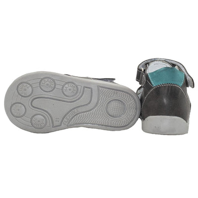 Sandalute Flexibile Baieti, 4Kids, din Piele, Usoare, Gri, 410 - 4Kids Romania