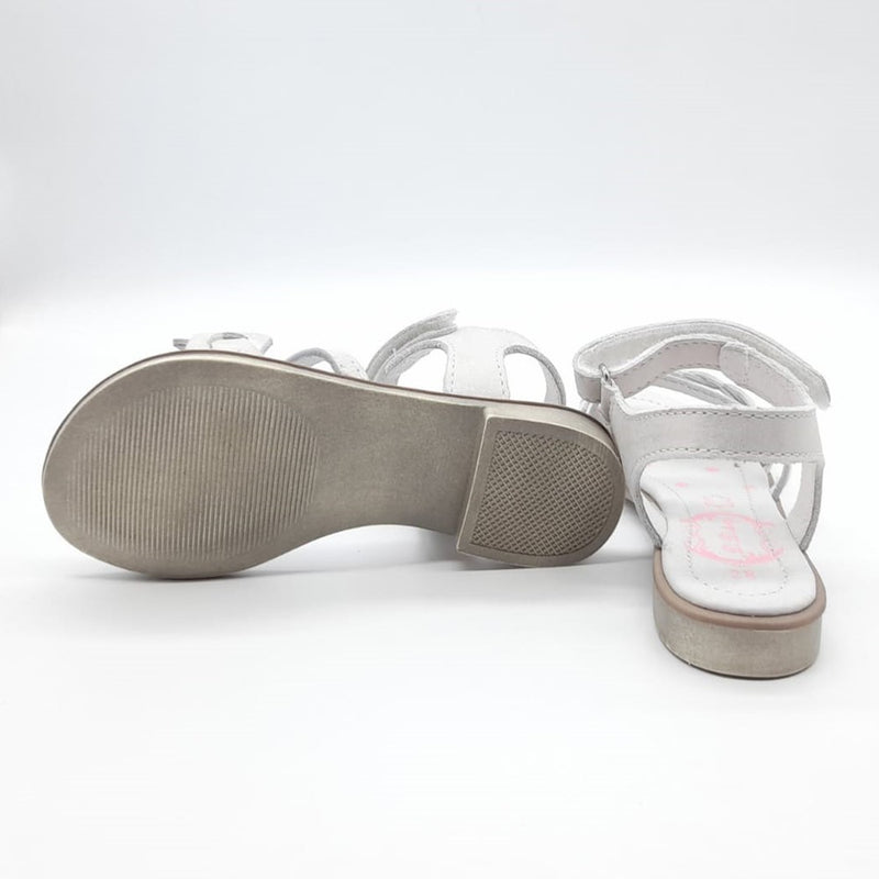 Sandale Elegante Fetite, D.D.step, din Piele, cu Scai, Albe, K356-6001B - 4Kids Romania