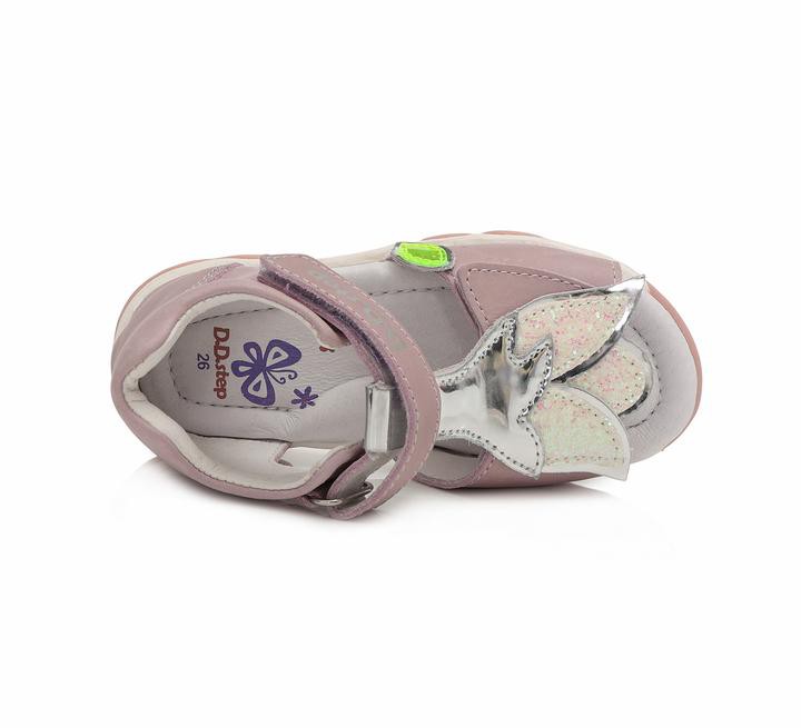 Sandale din Piele, D.D.step, pentru Copii, Ghiocel, Usoare, Mov, AC64-696B - 4Kids Romania