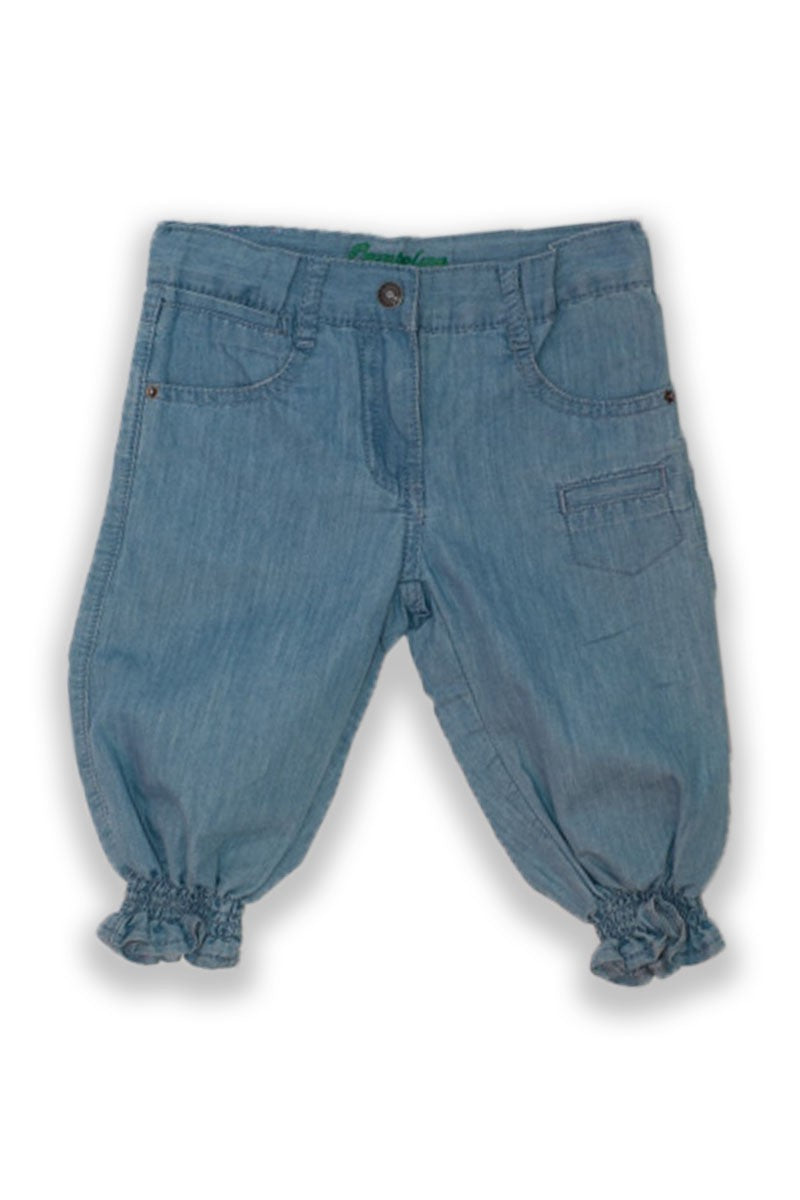 Pantaloni trei sferturi fetite, Bimbalina, albastri, 33432 - 4Kids Romania