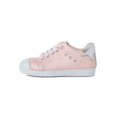 Pantofi tip tenisi, D.D.step, Stars, cu siret, roz, 043-517B - 4Kids Romania