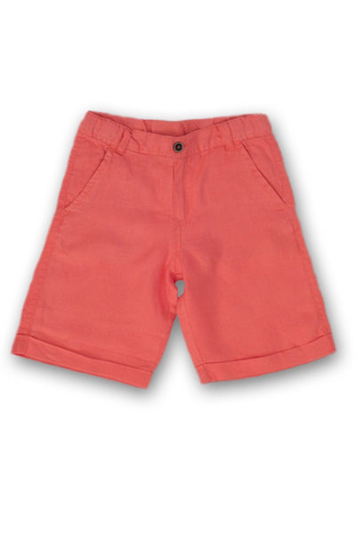 Pantaloni scurti din in baieti, Wooloo Mooloo, portocalii, 51332-2 - 4Kids Romania