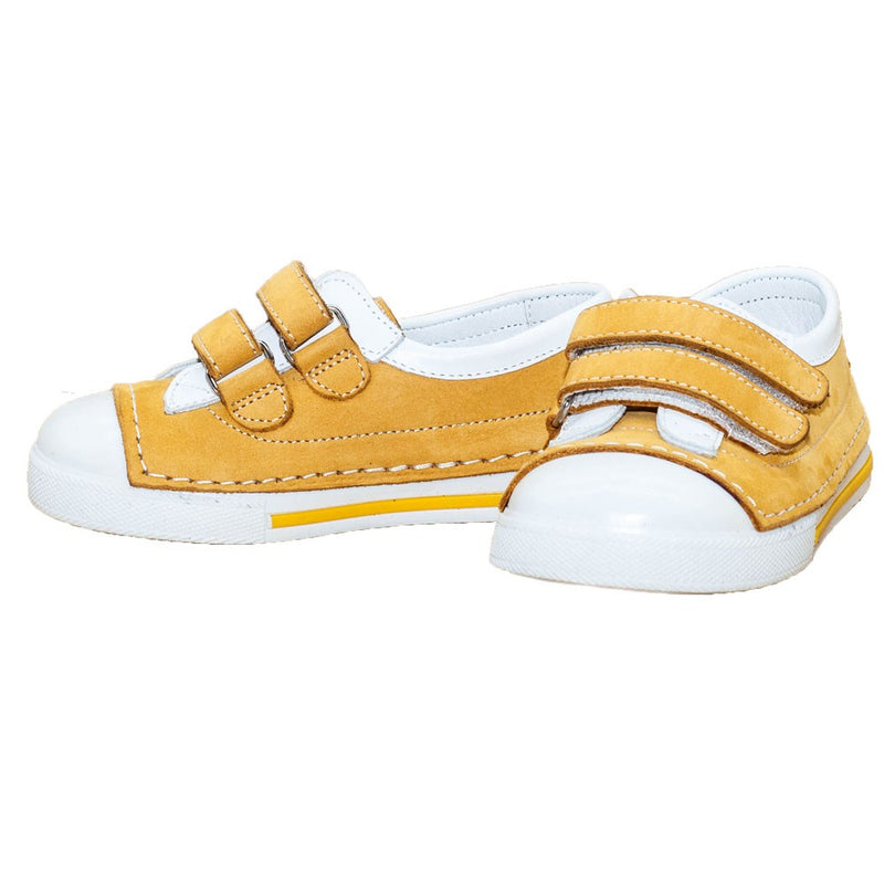 Pantofiori stil tenisi, 4Kids, usori, galbeni, 051 - 4Kids Romania