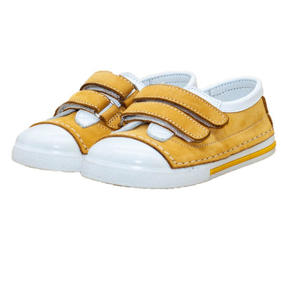 Pantofiori stil tenisi, 4Kids, usori, galbeni, 051 - 4Kids Romania