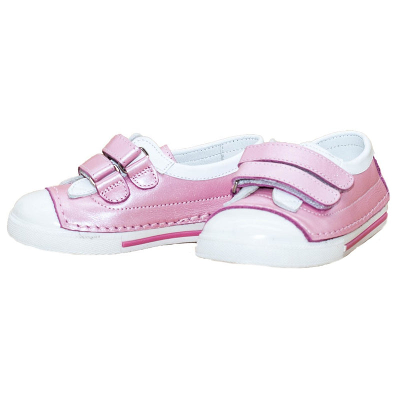 Pantofiori stil tenisi, 4Kids, usori, roz metalizat, 051 - 4Kids Romania