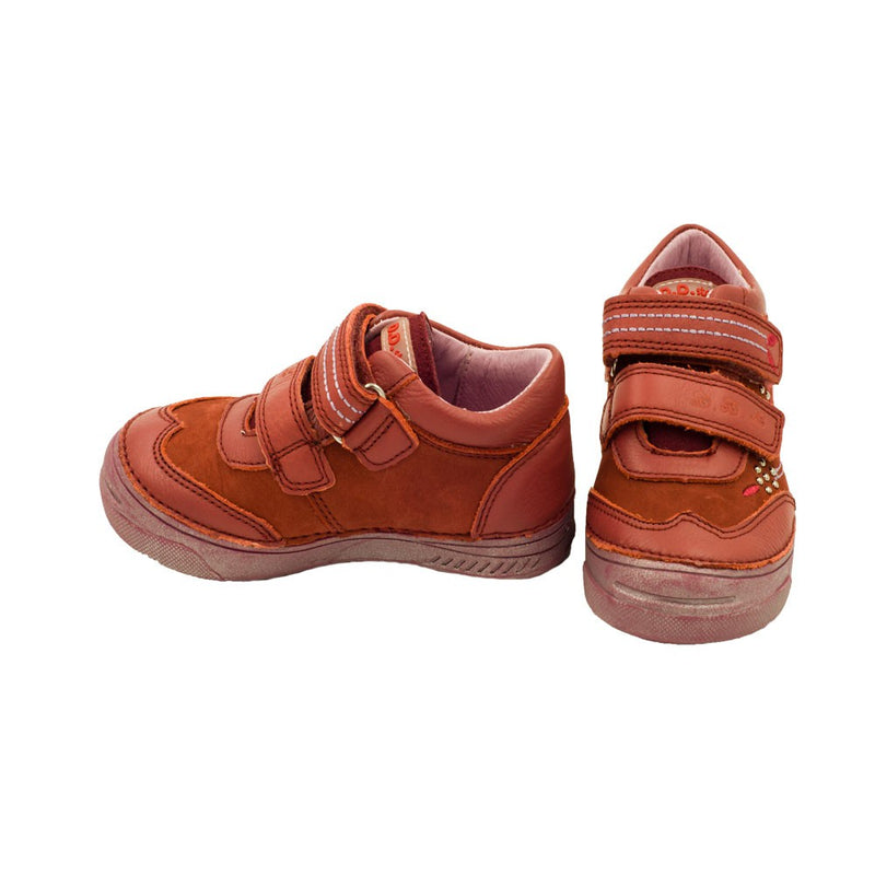 Pantofiori cu scai si model, D.D.step, rosii, 040-17A - 4Kids Romania