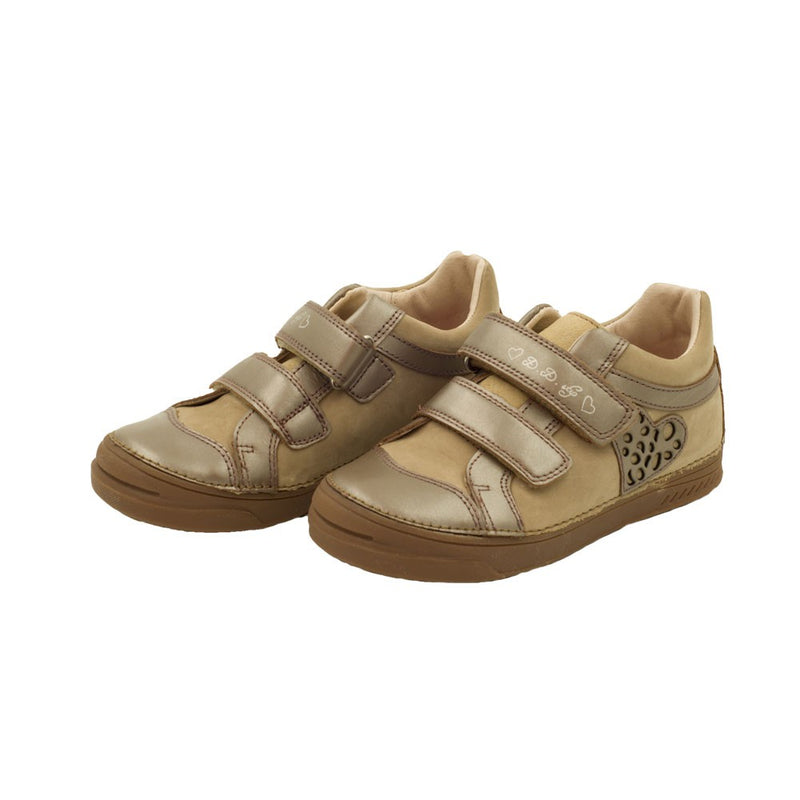 Pantofi din piele inchisi, D.D.step, Heart, crem, 040-10A - 4Kids Romania