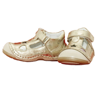 Pantofiori decupati fetite, 4Kids, cu scai, aurii, 069 - 4Kids Romania