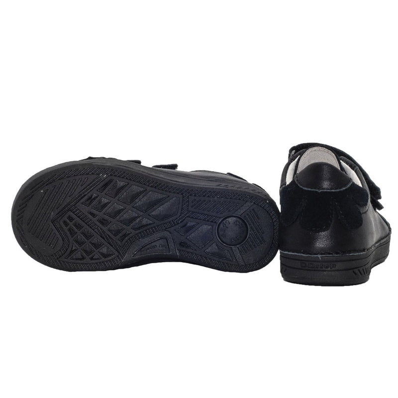 Pantofi cu scai din piele naturala, D.D.step, negri, 040-441C - 4Kids Romania