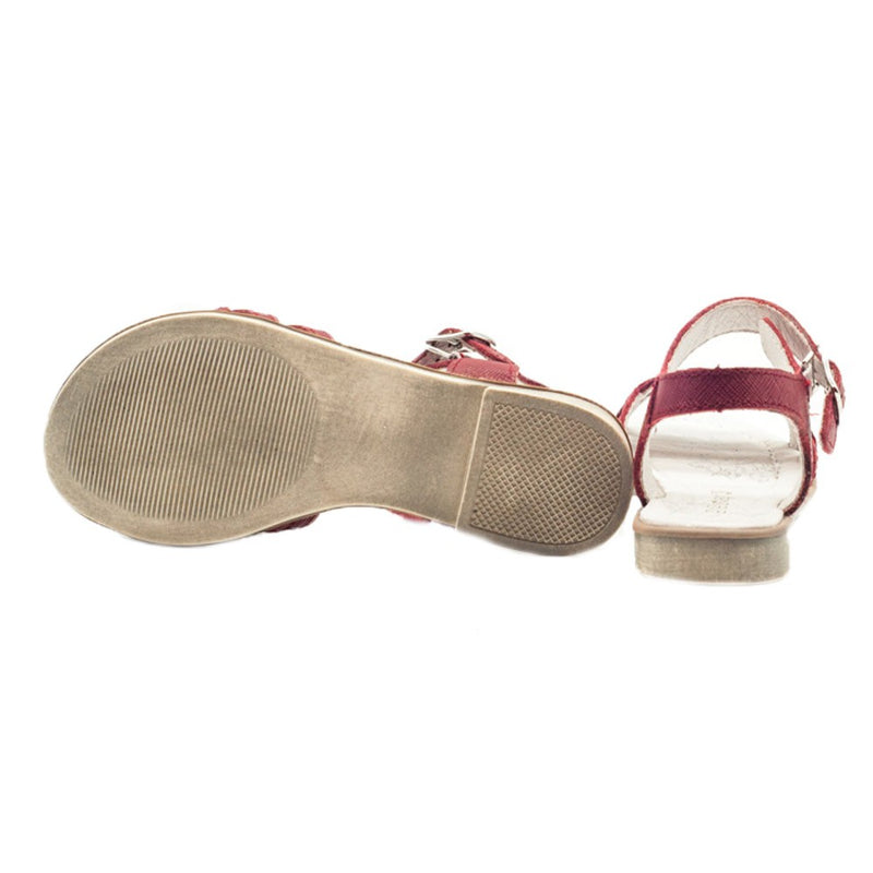 Sandale din Piele, D.D.step, cu Talpa Subtire, Rosii, K356-10 - 4Kids Romania