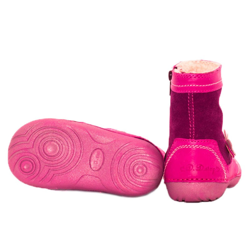 Cizme din piele intoarsa fetite, D.D.step, roz, 015-124B - 4Kids Romania