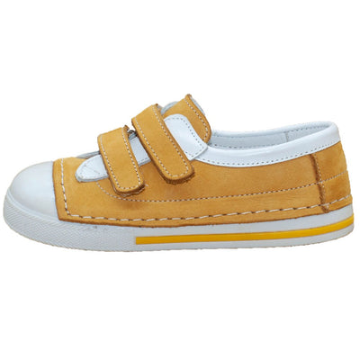 Pantofiori stil tenisi, 4Kids, usori, galbeni, 051 - 4Kids Romania