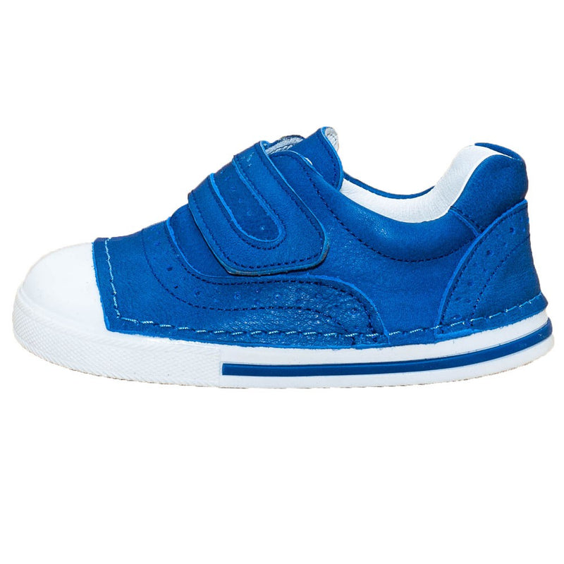 Pantofiori stil tenisi, 4Kids, din piele, albastri, 052 - 4Kids Romania