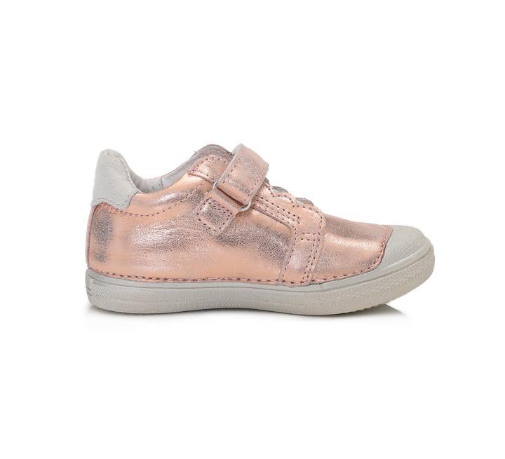 Pantofi cu scai din piele naturala, D.D.step, roz, 049-969 - 4Kids Romania