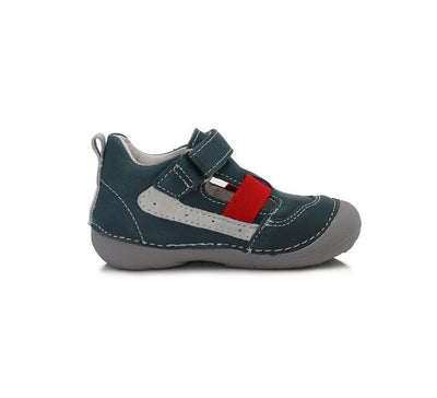 Pantofiori cu scai decupati, D.D.step, din piele, bleumarin, 015-202A - 4Kids Romania