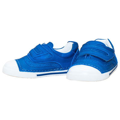 Pantofiori stil tenisi, 4Kids, din piele, albastri, 052 - 4Kids Romania