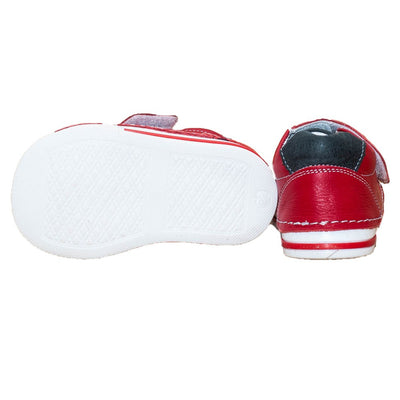 Pantofiori stil tenisi, 4Kids, Five, cu scai, rosii, 065 - 4Kids Romania
