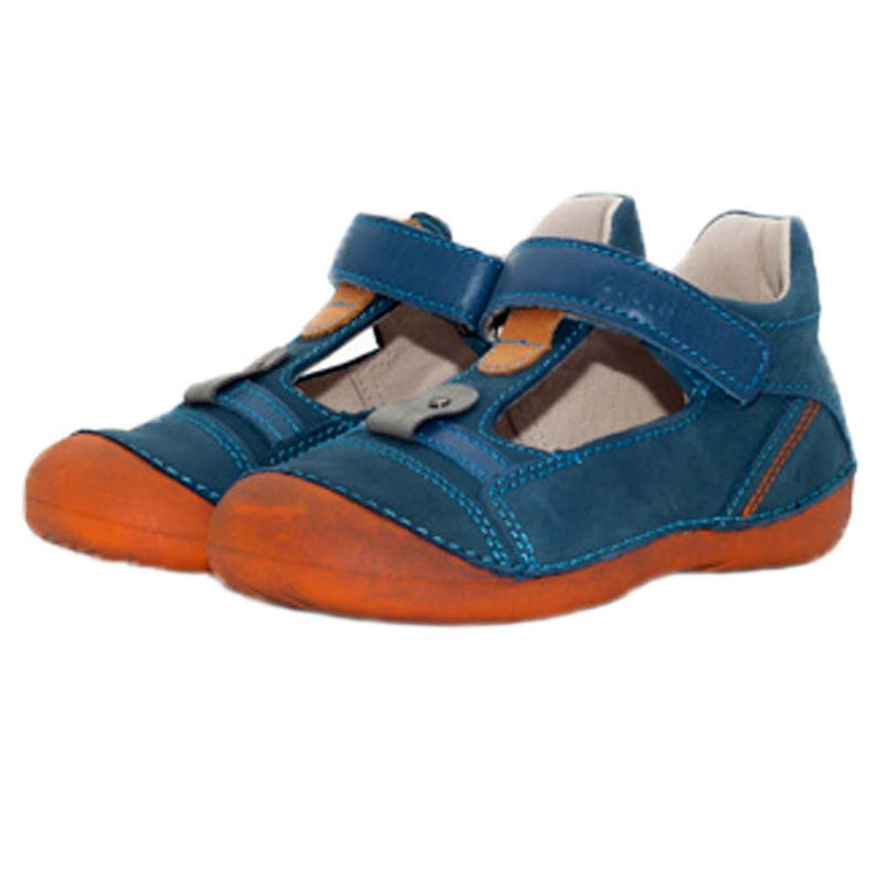 Pantofiori baietei, D.D.step, decupati, albastri, 015-145A - 4Kids Romania