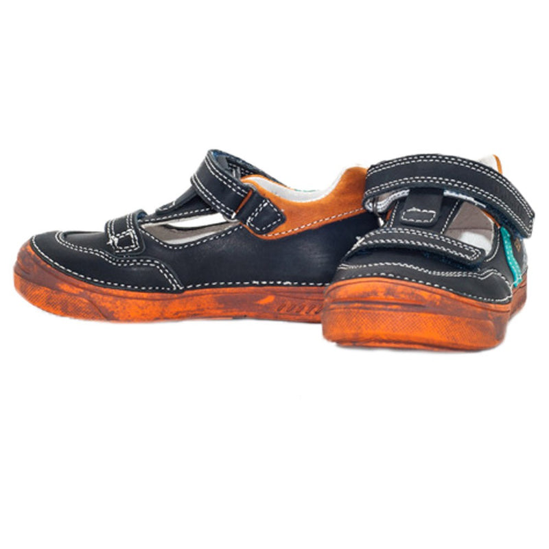 Pantofiori copii, D.D.step, decupati, negri, 040-412A - 4Kids Romania