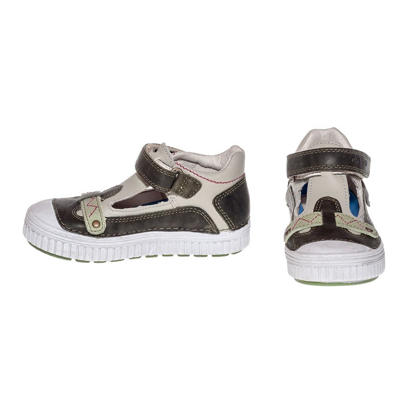 Pantofiori cu model, D.D.step, flexibili, kaki, 033-5 - 4Kids Romania