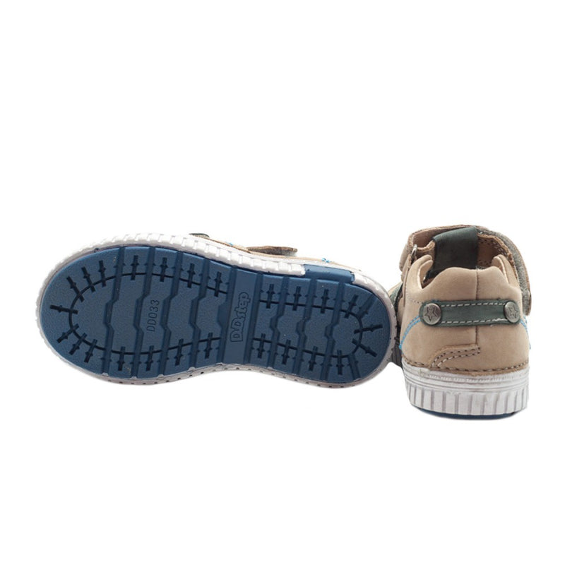 Pantofi decupati copii, D.D.step, flexibili, crem, 033-8 - 4Kids Romania