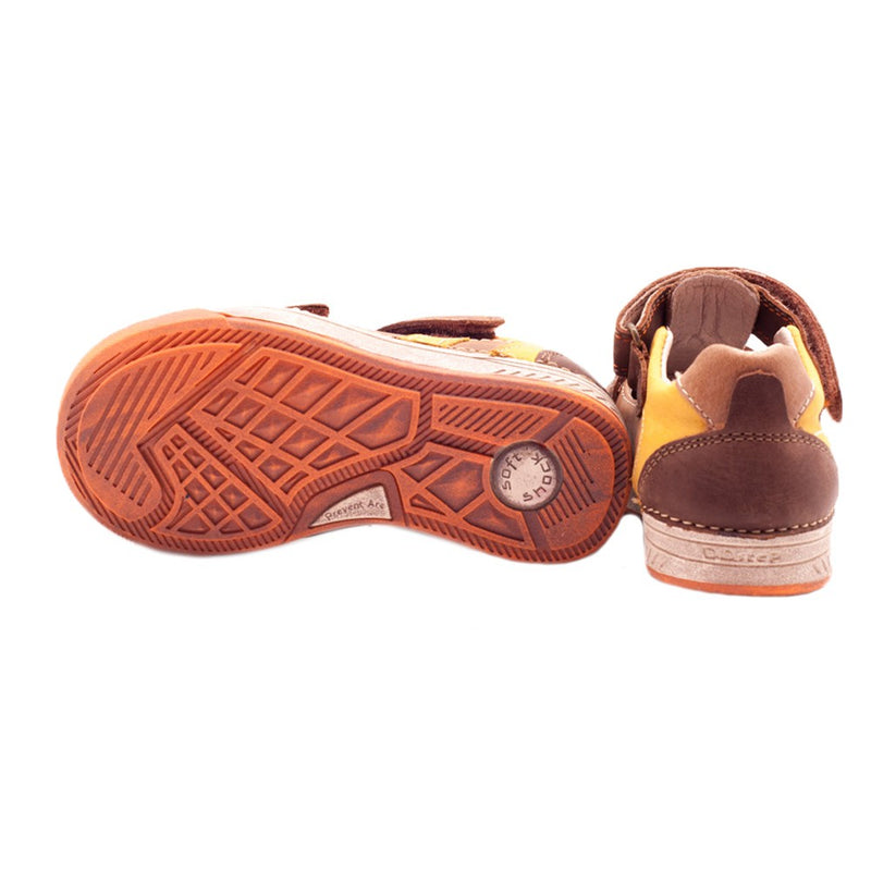 Pantofi decupati din piele naturala, D.D.step, maro, 040-11A - 4Kids Romania